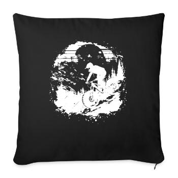 Vtt - Housse de coussin décorative 45 x 45 cm - noir - Devant