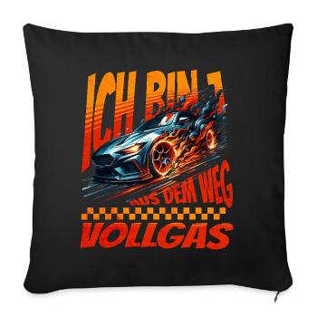 I'm 1 out of the way. Children's birthday racing car - Sofa pillowcase 17,3'' x 17,3'' (45 x 45 cm) - black - Front