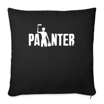 Creative painter with style - Sofa pillowcase 17,3'' x 17,3'' (45 x 45 cm) - black - Front