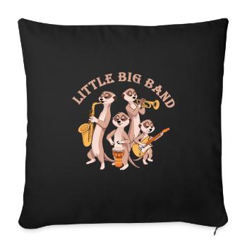 Erdmännchen Little Big Band - Sofakissenbezug 45 x 45 cm - Schwarz - Vorne