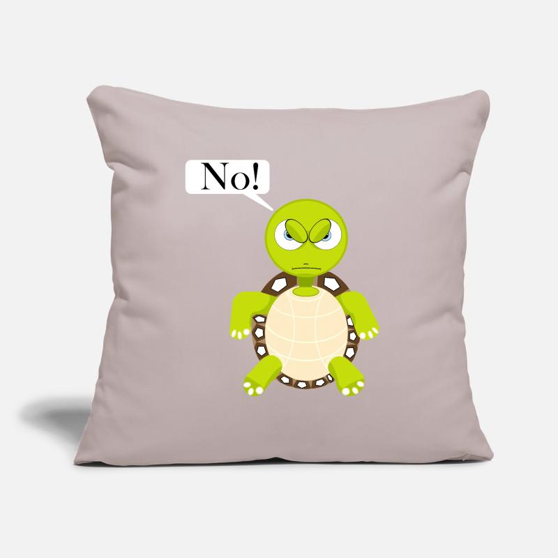 Statement No Turtle, No Fun Comic, No Sofa pillowcase 17,3'' x 17,3'' (45 x 45 cm)