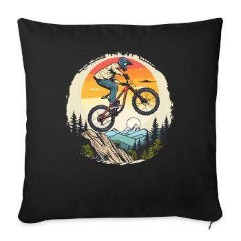 Cycliste - Housse de coussin décorative 45 x 45 cm - noir - Devant