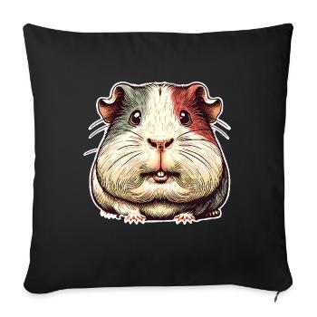 Cobaye - Housse de coussin décorative 45 x 45 cm - noir - Devant