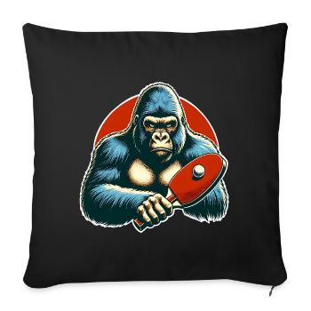 Ping-pong - Housse de coussin décorative 45 x 45 cm - noir - Devant