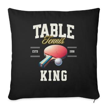 Table tennis - Sofa pillowcase 17,3'' x 17,3'' (45 x 45 cm) - black - Front