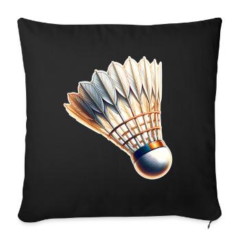 Badminton - Sofa pillowcase 17,3'' x 17,3'' (45 x 45 cm) - black - Front
