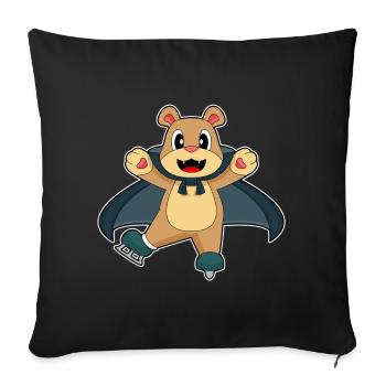 Bär Halloween Eislaufen - Sofa pillowcase 17,3'' x 17,3'' (45 x 45 cm) - black - Front
