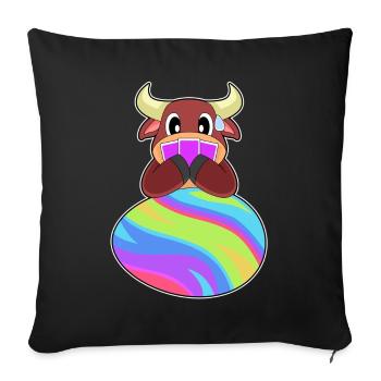 Taurus Poker de Pâques - Housse de coussin décorative 45 x 45 cm - noir - Devant