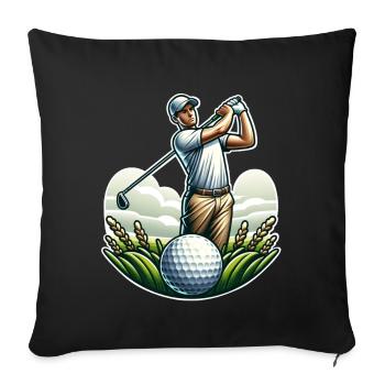Golfe - Housse de coussin décorative 45 x 45 cm - noir - Devant