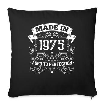 Parfait Millésime d’anniversaire 1975 - Housse de coussin décorative 45 x 45 cm - noir - Devant