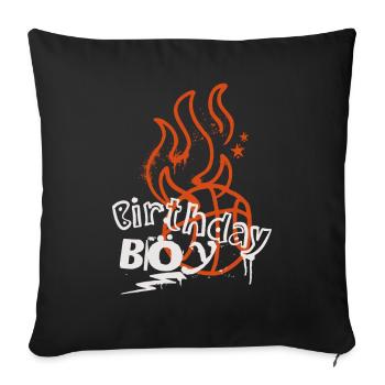 Basketball Basketball Basketball Joueur Anniversaire - Housse de coussin décorative 45 x 45 cm - noir - Devant