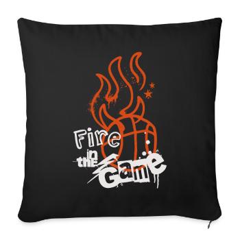 Basket-ball Joueurs de basket-ball - Housse de coussin décorative 45 x 45 cm - noir - Devant