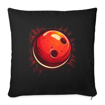 Bowlingkugel Comic Look - Sofakissenbezug 45 x 45 cm - Schwarz - Vorne
