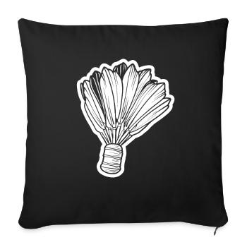 Shuttlecock - Sofa pillowcase 17,3'' x 17,3'' (45 x 45 cm) - black - Front