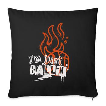 Basket-ball Joueurs de basket-ball - Housse de coussin décorative 45 x 45 cm - noir - Devant
