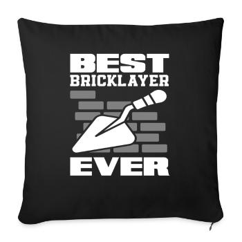 Bricklayer Best Mason Ever - Sofa pillowcase 17,3'' x 17,3'' (45 x 45 cm) - black - Front