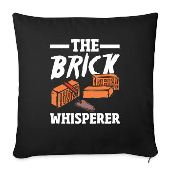 Mason The Brick Whisperer - Sofa pillowcase 17,3'' x 17,3'' (45 x 45 cm) - black - Front