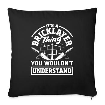 Choses maçonniques que vous ne comprenez pas - Housse de coussin décorative 45 x 45 cm - noir - Devant