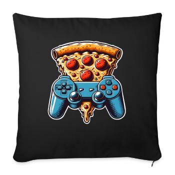 Pizza Gaming Gamer - Sofa pillowcase 17,3'' x 17,3'' (45 x 45 cm) - black - Front