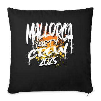 Majorque Party Crew 2025 (Garantie du prix le plus bas) - Housse de coussin décorative 45 x 45 cm - noir - Devant