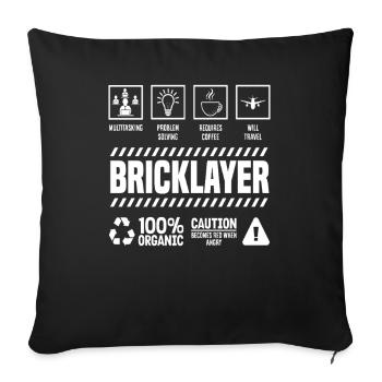 Maurer Multitasking Problem Solver Coffee - Sofa pillowcase 17,3'' x 17,3'' (45 x 45 cm) - black - Front