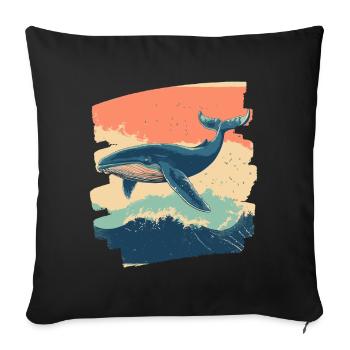 Baleine - Housse de coussin décorative 45 x 45 cm - noir - Devant