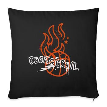 Basket-ball Joueurs de basket-ball - Housse de coussin décorative 45 x 45 cm - noir - Devant