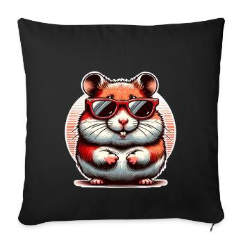 Hamster - Sofakissenbezug 45 x 45 cm - Schwarz - Vorne
