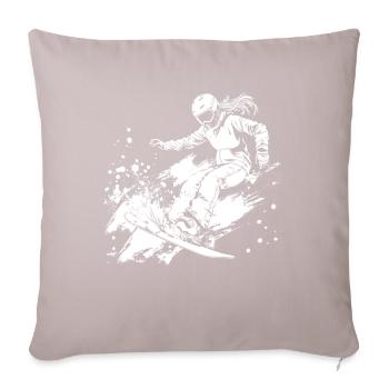 Snowboarder - Sofa pillowcase 17,3'' x 17,3'' (45 x 45 cm) - light taupe - Front