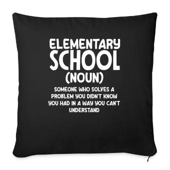 Grundschullehrer Schule noun Problemlöser - Sofa pillowcase 17,3'' x 17,3'' (45 x 45 cm) - black - Front