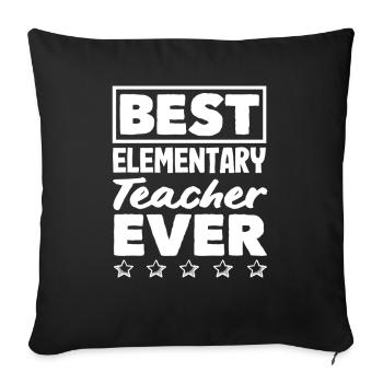 Grundschullehrerin Best Ever Star Design - Sofakissenbezug 45 x 45 cm - Schwarz - Vorne
