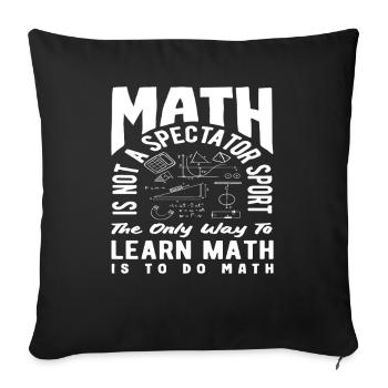 Math Teacher Math Gift - Sofa pillowcase 17,3'' x 17,3'' (45 x 45 cm) - black - Front