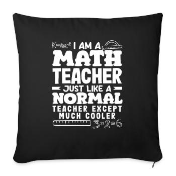 Math Teacher Math Gift - Sofa pillowcase 17,3'' x 17,3'' (45 x 45 cm) - black - Front