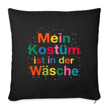 Costume de carnaval Mon costume est dans la lessive - Housse de coussin décorative 45 x 45 cm - noir - Devant