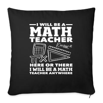 Cadeau de mathématiques pour professeur de mathématiques - Housse de coussin décorative 45 x 45 cm - noir - Devant
