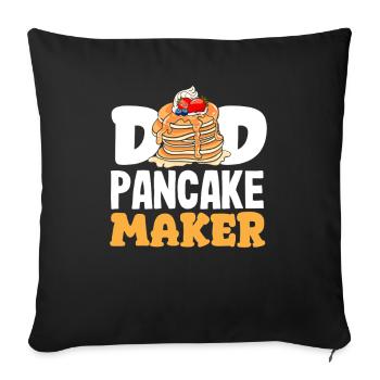 Crêpes Papa Crêperie Drôle - Housse de coussin décorative 45 x 45 cm - noir - Devant