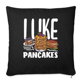 Ich Mag Pfannkuchen Design Spaß - Sofakissenbezug 45 x 45 cm - Schwarz - Vorne