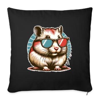 Hamster - Sofakissenbezug 45 x 45 cm - Schwarz - Vorne