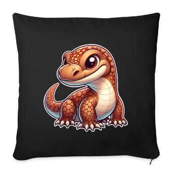 Komodo Dragon - Sofa pillowcase 17,3'' x 17,3'' (45 x 45 cm) - black - Front