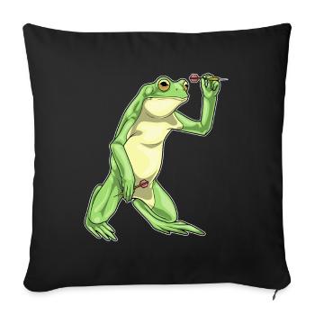 Frog Dart Dart - Sofa pillowcase 17,3'' x 17,3'' (45 x 45 cm) - black - Front