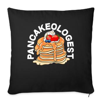 Pancakes Pancakeologist Breakfast Lovers - Sofa pillowcase 17,3'' x 17,3'' (45 x 45 cm) - black - Front