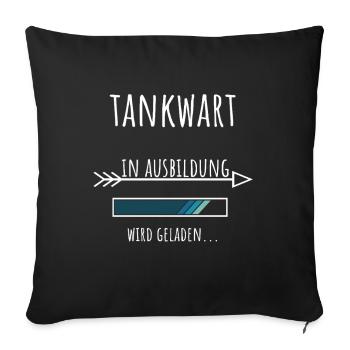 Tankwart Ausbildung Beruf Geschenk - Sofakissenbezug 45 x 45 cm - Schwarz - Vorne