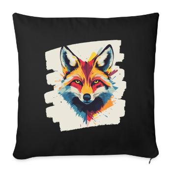 Fuchs - Sofakissenbezug 45 x 45 cm - Schwarz - Vorne