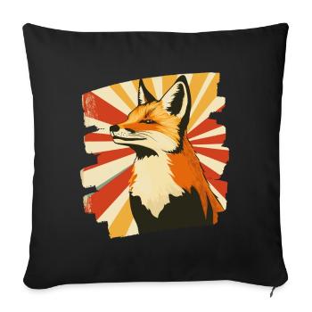 Fuchs - Sofakissenbezug 45 x 45 cm - Schwarz - Vorne