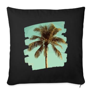 Palmier - Housse de coussin décorative 45 x 45 cm - noir - Devant