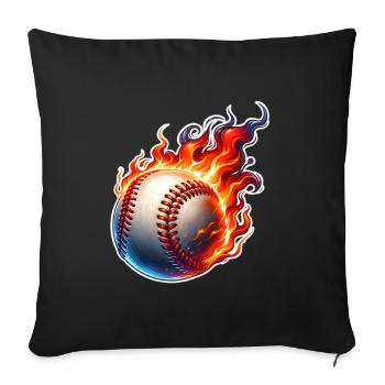 Base-ball - Housse de coussin décorative 45 x 45 cm - noir - Devant