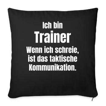 Entraîneur ou formateur - Housse de coussin décorative 45 x 45 cm - noir - Devant