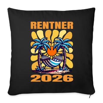 Rentner 2026 - Sofakissenbezug 45 x 45 cm - Schwarz - Vorne
