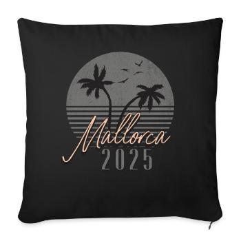 Majorque Party Crew 2025 (Garantie du prix le plus bas) - Housse de coussin décorative 45 x 45 cm - noir - Devant