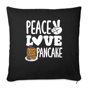 Amour paisible Crêpes Plaisir - Housse de coussin décorative 45 x 45 cm - noir - Devant